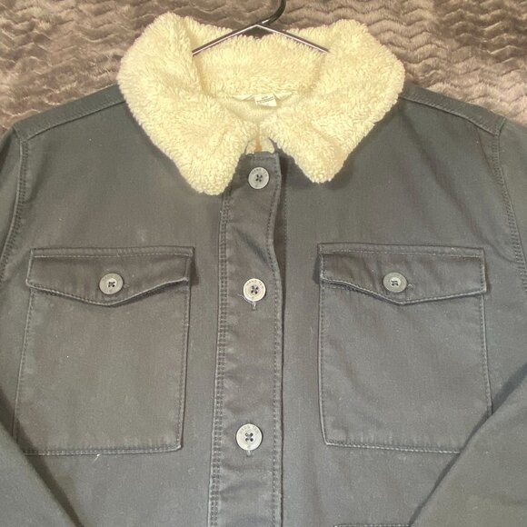 Hang Ten Sherpa Collar Fleece lined Jacket Button Front,Womens size M - Picture 7 of 11